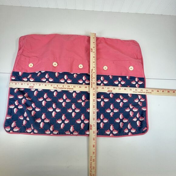 Southern Tide Skipjack Pillow Shams Sunset Pink /Navy Shore Line. Regular Size‎ - Picture 5 of 5